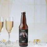 Man myth legend photo name black white beer bottle label<br><div class="desc">A classic black background.   Text: The Man,  The Myth,  The Legend. Personalise and add his name and photo.</div>