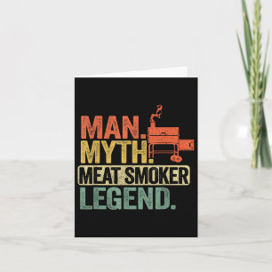 Man Myth Meat Smoker Legend Dad Grillfather Bbq Me Card