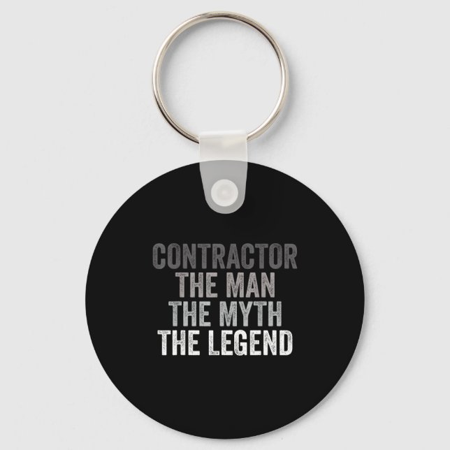Man Myth The Legend Contractor Dad Funny General C Key Ring (Front)