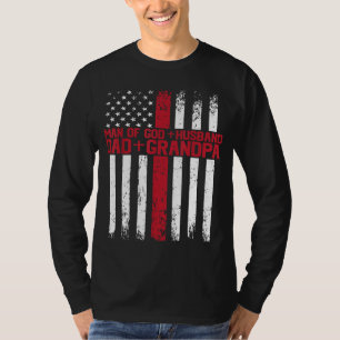 Man of God Husband Dad Grandad Jesus God Religious T-Shirt
