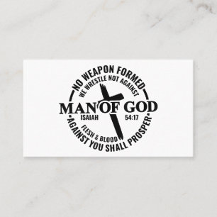 Man of God, No Weapon Formed Against Me Shall Pros Business Card