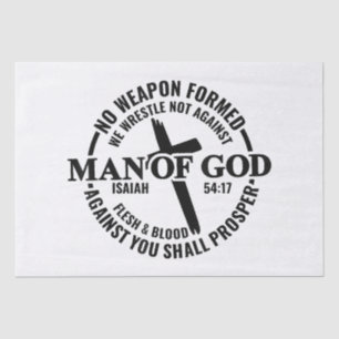 Man of God, No Weapon Formed Against Me Shall Pros Tissue Paper