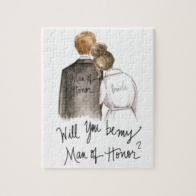 Man of Honour? Puzzle Br Bun Bride Dk Bl Man (Vertical)