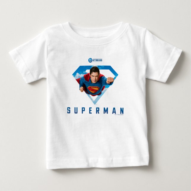 Man of Steel in Flight Baby T-Shirt (Front)