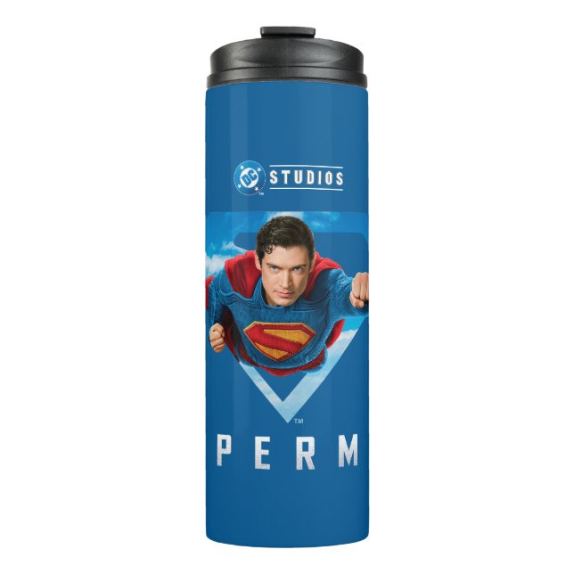 Man of Steel in Flight Thermal Tumbler (Front)