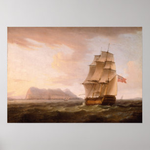 Man of War Before Gibraltar Poster