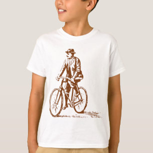 Man on a Bike - Walnut Brown T-Shirt