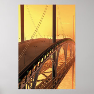 Man on a bridge poster