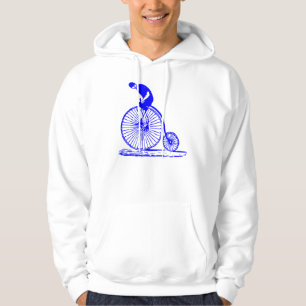 Man on a Penny Farthing - Blue Hoodie