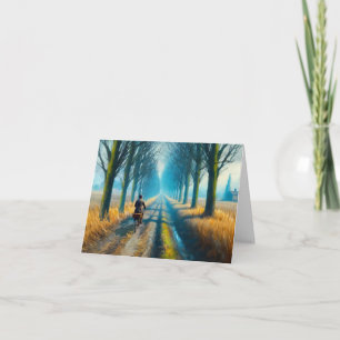 Man on Bicycle Card