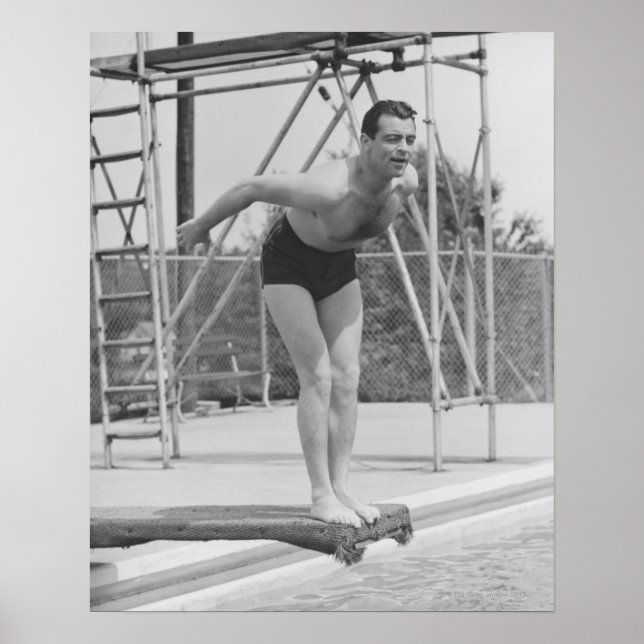 Man on Diving Board Poster (Front)