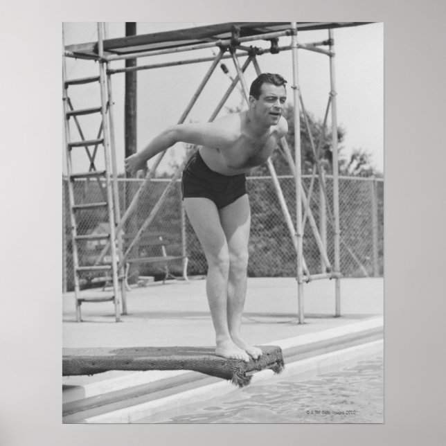 Man on Diving Board Poster (Front)