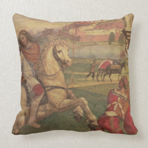 Man on Horseback, from the Life of St. Benedict (f Cushion