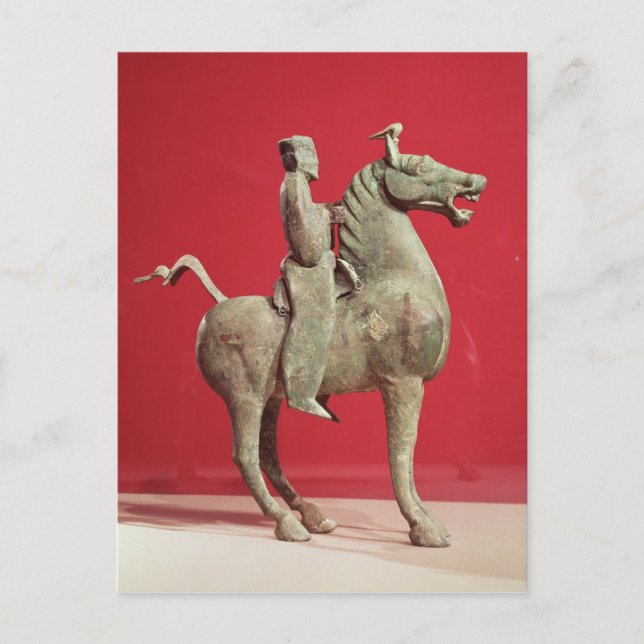 Man on horseback from Wu-wei, Kansu Postcard (Front)