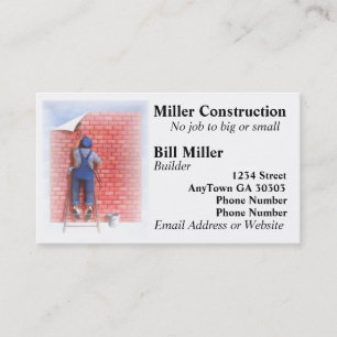 Man On Ladder Business Card