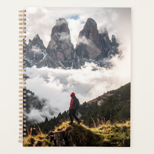 man on misty mountains planner (Front)