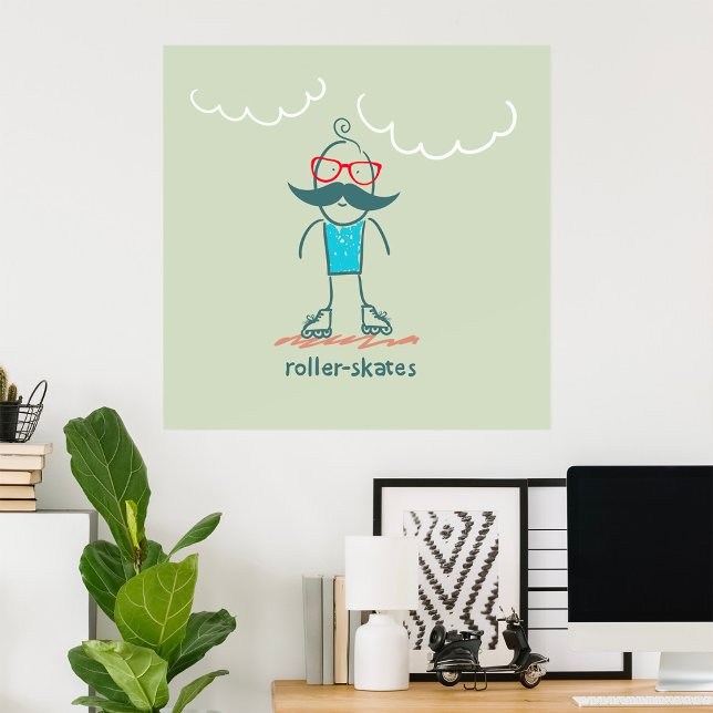 Man On Rollerskates Poster (Creator Uploaded)