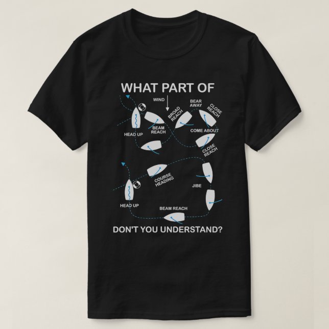 Man over board manoeuvre sailing ship sailor  T-Shirt (Design Front)