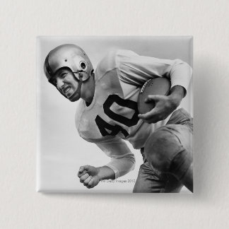 Man Playing Football 3 15 Cm Square Badge