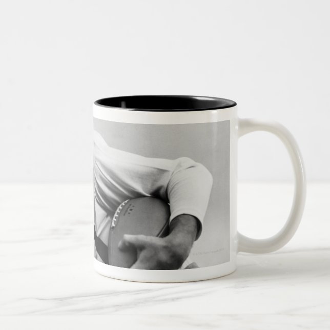 Man Playing Football 3 Two-Tone Coffee Mug (Right)