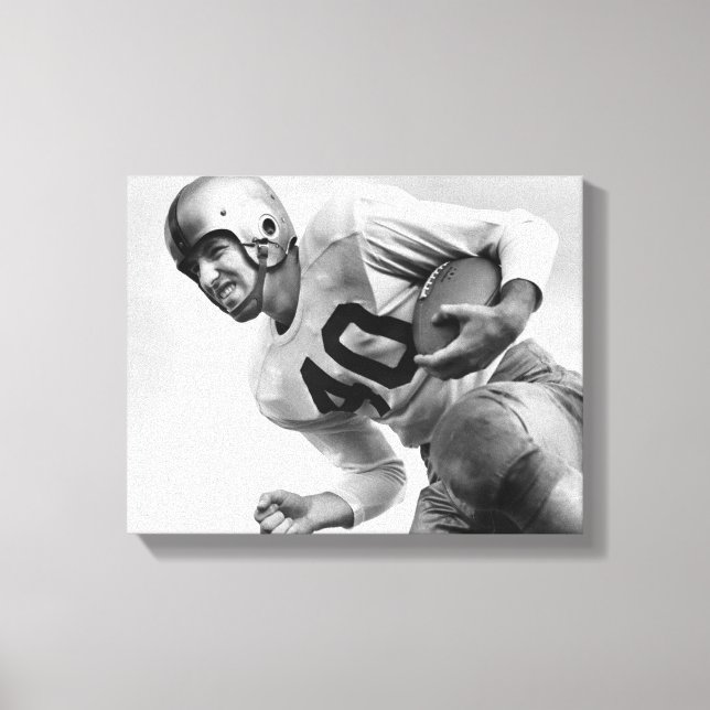 Man Playing Football Canvas Print (Front)