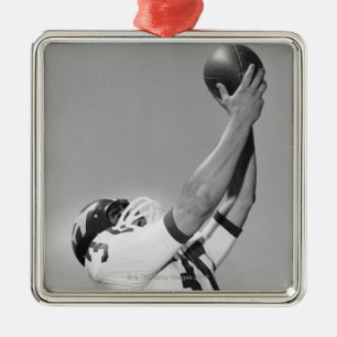 Man Playing Football Metal Tree Decoration