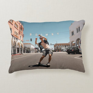 Man playing skateboard decorative cushion