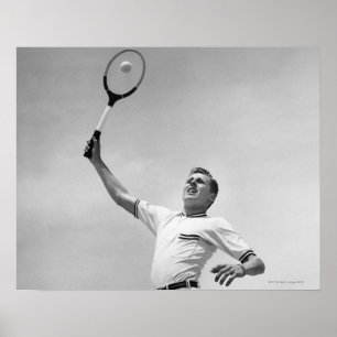 Man playing tennis poster