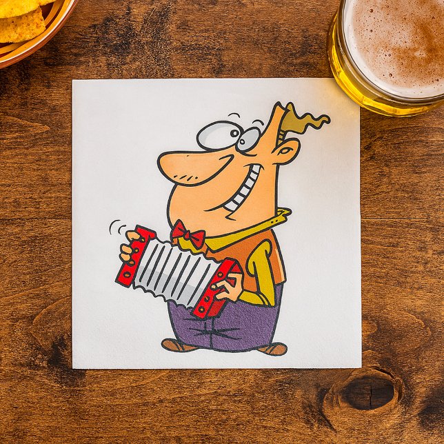 Man Playing The Accordion Napkin (Creator Uploaded)