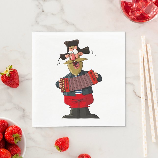 Man Playing The Accordion Napkin (Creator Uploaded)