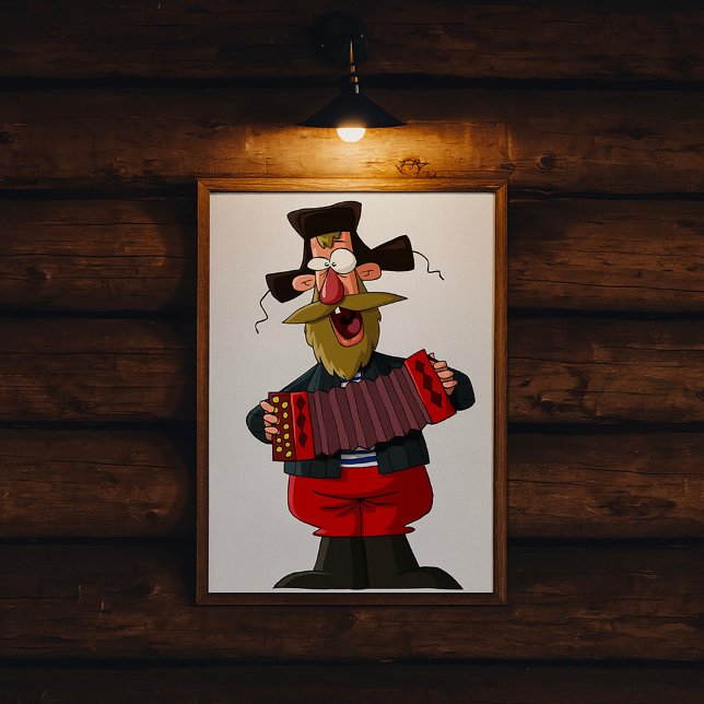 Man Playing The Accordion Poster (Creator Uploaded)