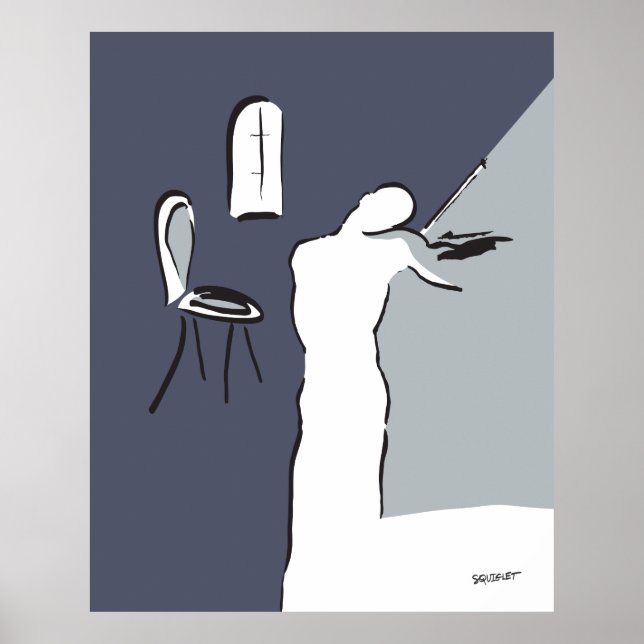 Man Playing Violin. Poster (Front)