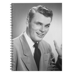 Man Pointing 2 Spiral Notebook
