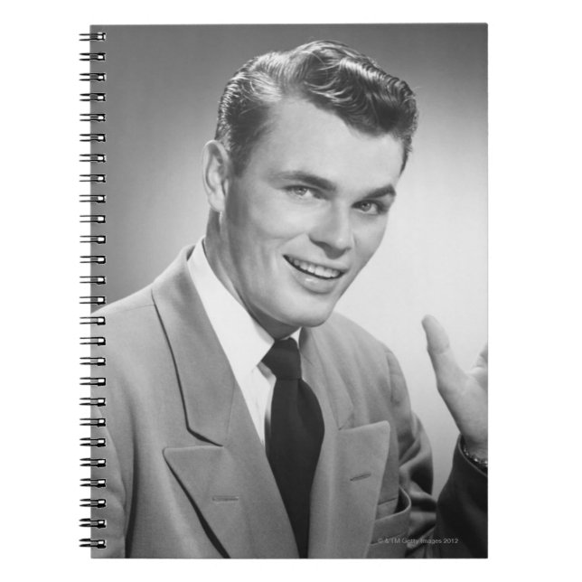 Man Pointing 2 Spiral Notebook (Front)
