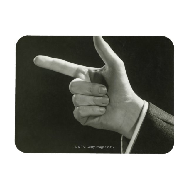 Man Pointing Magnet (Horizontal)