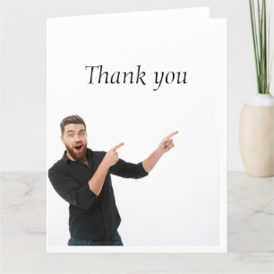 Man Pointing out Showing you Thank You Thanks