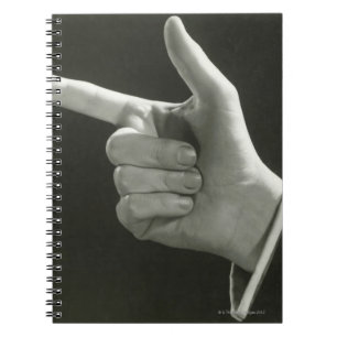Man Pointing Spiral Notebook