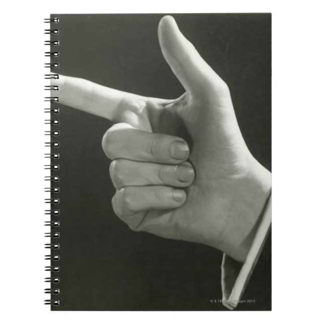 Man Pointing Spiral Notebook (Front)