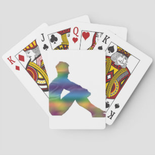 Man Posing Playing Cards