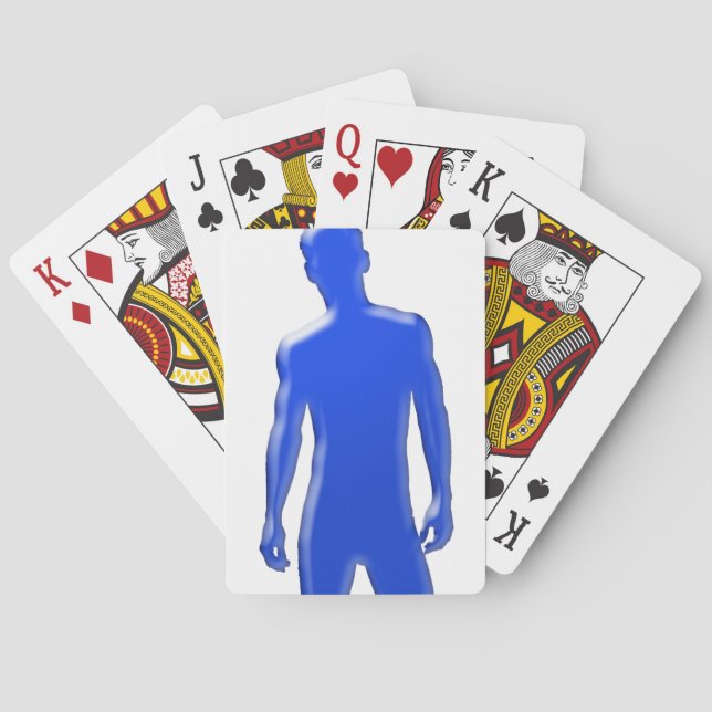 Man Posing Playing Cards (Back)