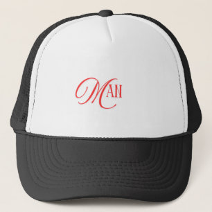 MAN Printed Text Handsome Comfort Black Colour Wea Trucker Hat