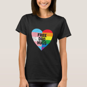 Man Rainbow Flower Free Dad Hugs For Man Women 1 T-Shirt