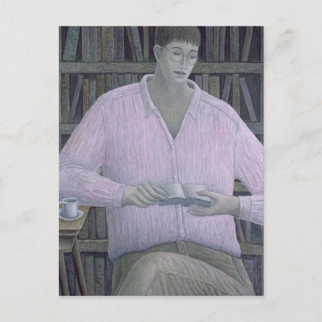 Man Reading 1998 Postcard (Front)