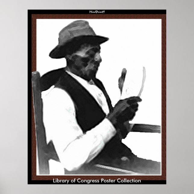 Man Reading a Story Poster (Front)