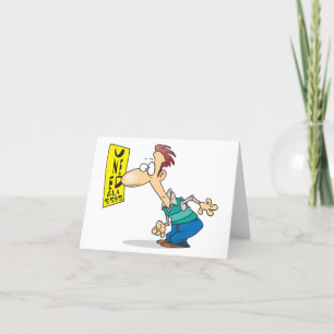 Man Reading An Eye Chart Thank You Card