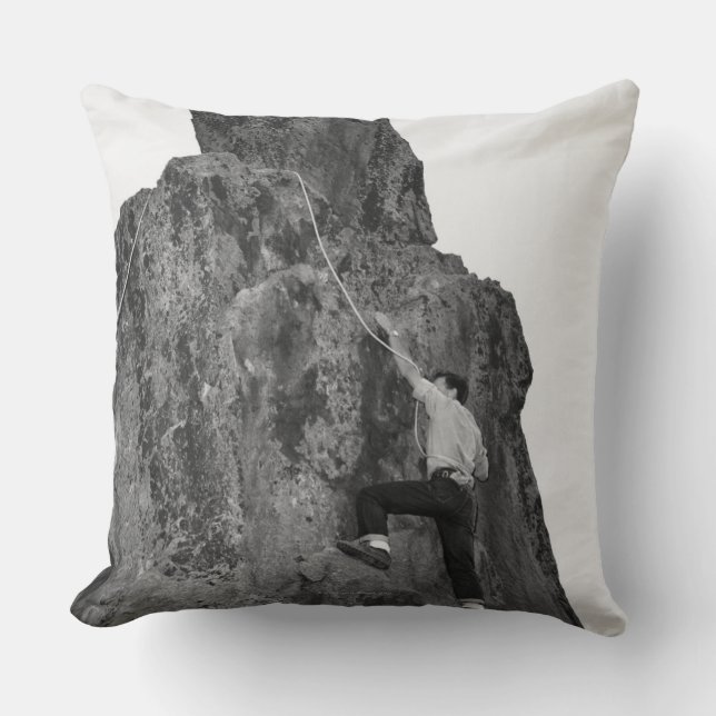 Man Rock Climbing Cushion (Front)