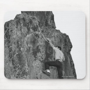 Man Rock Climbing Mouse Pad