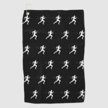 Man Runners Silhouette HeartBeat Line Black