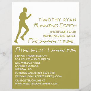 Man Running, Athletics Lesson Advertising Flyer