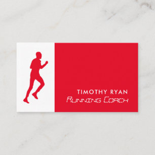 Man Running, Athletics Sportsperson, Sports Coach Business Card